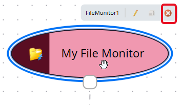 Shows clicking on the file monitor
