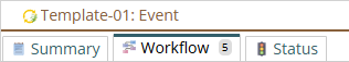 Selecting the Workflow tab