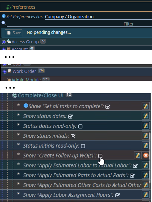 Show 'Create Follow-up WO(s)'