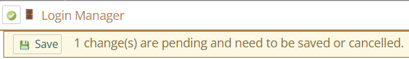 Save option in Login Manager in MCe application