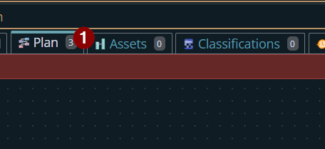 Shows asset tab